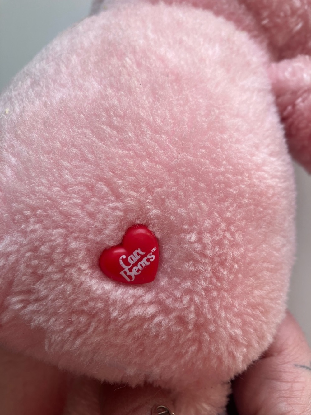 Care Bears Vintage 1983 Love A lot Bear Plush Pink Hearts Kenner Stuffed Toy 13โ - Picture 8 of 9
